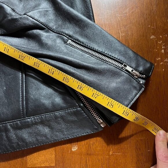 Alpinestars 100% Leather Motorcycle Jacket Womens S Side Zip Pleated Moto Black - Picture 14 of 16